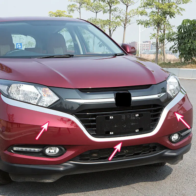 Для Honda HR-V HRV- хром из нержавеющей стали автомобильная Передняя Защитная панель бампера Крышка для губ отделка молдингом Стайлинг автомобиля