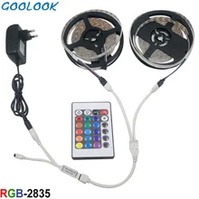 Светодиодный светильник 2835 SMD, Светодиодная лента 5 м 10 м 3528 Гибкая домашняя Светодиодная лента RGB+ 24key контроллер+ светодиодный блок питания 12 В постоянного тока