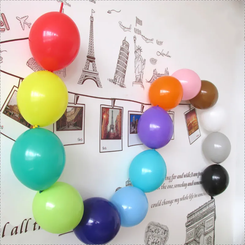100 шт./лот, 6-дюймовые шарики с хвостиками, разноцветные надувные шары для свадьбы День рождения поставки украшение комнаты на свадьбу, шары