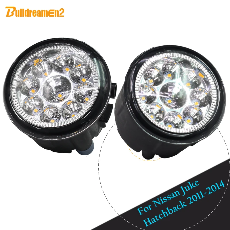 Buildreamen2 For Nissan Juke Hatchback 2011 2014 2 X Car LED Fog Light