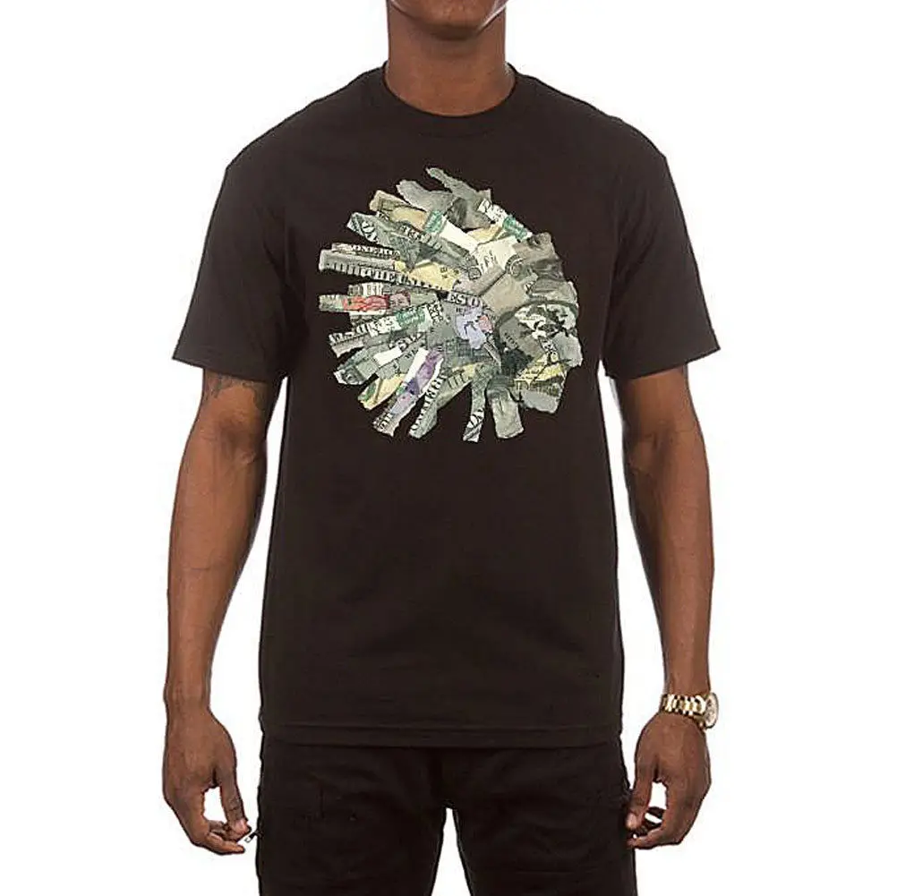 Hustle Gang Men's Currency T Shirt Black Skate Streetwear