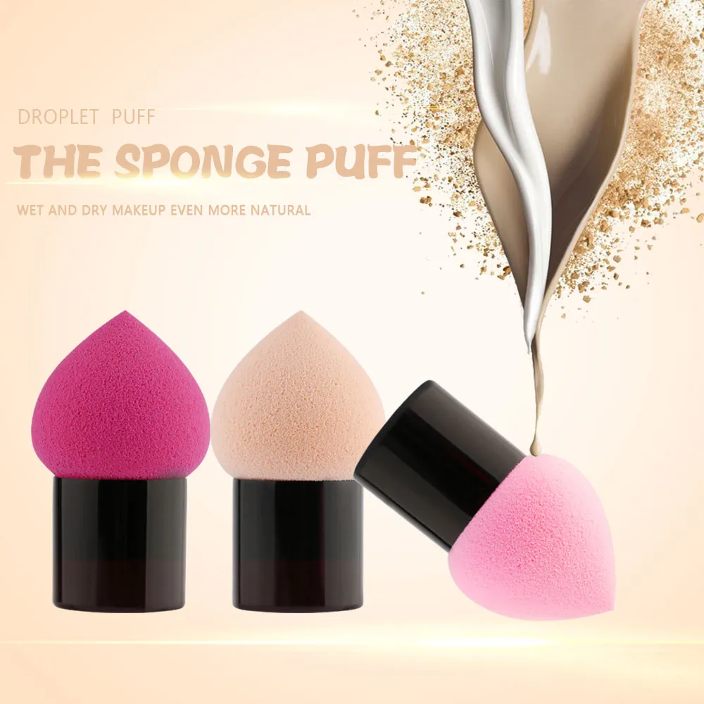 Спонж для макияжа натуральный Гладкий косметический пуф 3 шт. мини набор косметики основы красоты спонж в виде тыквы Y612