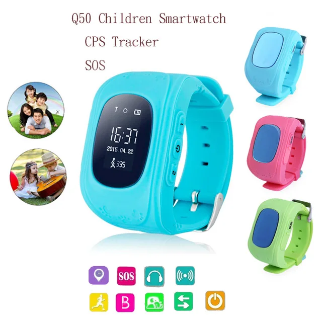 Hot Sale Anti Lost GPS Q50 W5 font b Smart b font Phone Tracker Wristband Kids