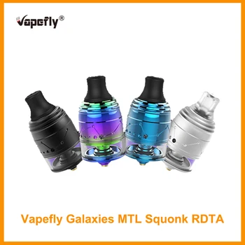 

Original Vapefly Galaxies MTL RDTA Atomizer 2ml Capacity Tank 6 options airflow control Ni80 Clapton 1.0ohm Electronic Cigarette