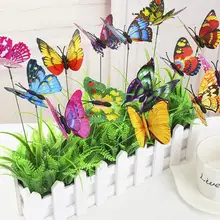 5 шт./лот, 7 см моделирования бабочки двойные ланцеты бабочка садоводства цветок украшение бабочка магнит
