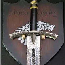 S5273 черная Игра престолов дамасский ледяной меч EDDARD STARK W/Фуллер& настенная доска 45"