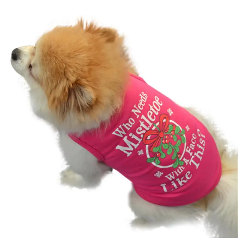 

New Pattern Christmas Cute Comfortably Dog Pet Vest Puppy Cotton T Shirt Ropa Para Perros Pet Dog Clothes for Small Dogs