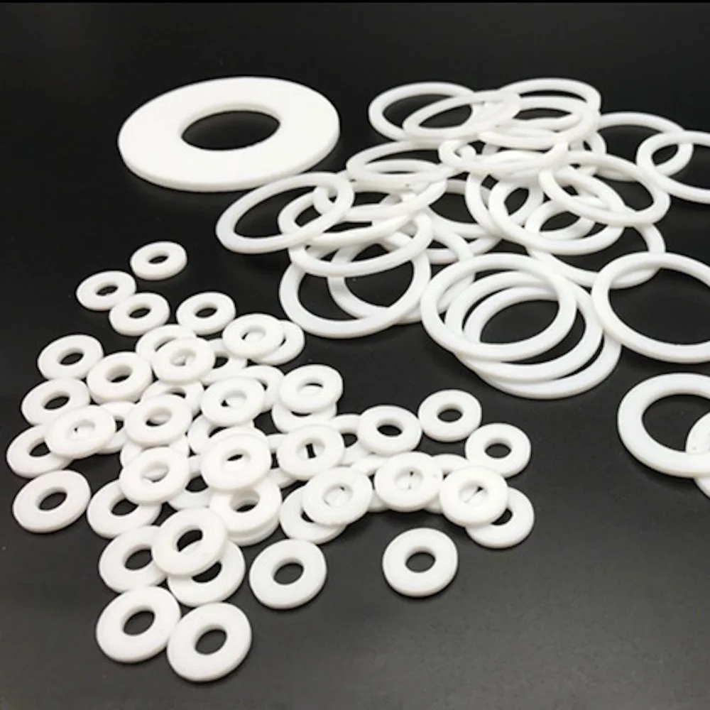 Custom Made 100x PTFE Teflon Flat Washer Spacer Gasket OD 5mm 6mm x ID