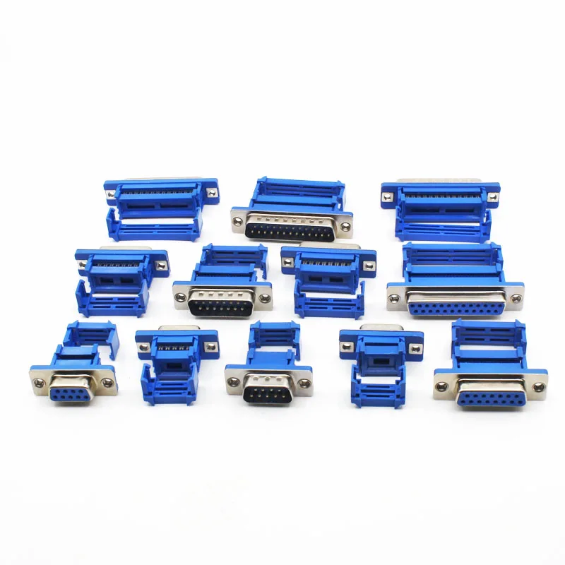 

2pcs D-SUB DIDC 9 15 25 Pin DB9 DB15 DB25 Male Female Head line pressing type connector D SUB DIDC-9P 15P 25P Connector