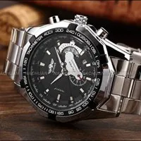 WINNER Watch Automatic Mens Watches Business Classic Auto Date Day Leather Band Skeleton Self-wind Wristwatch