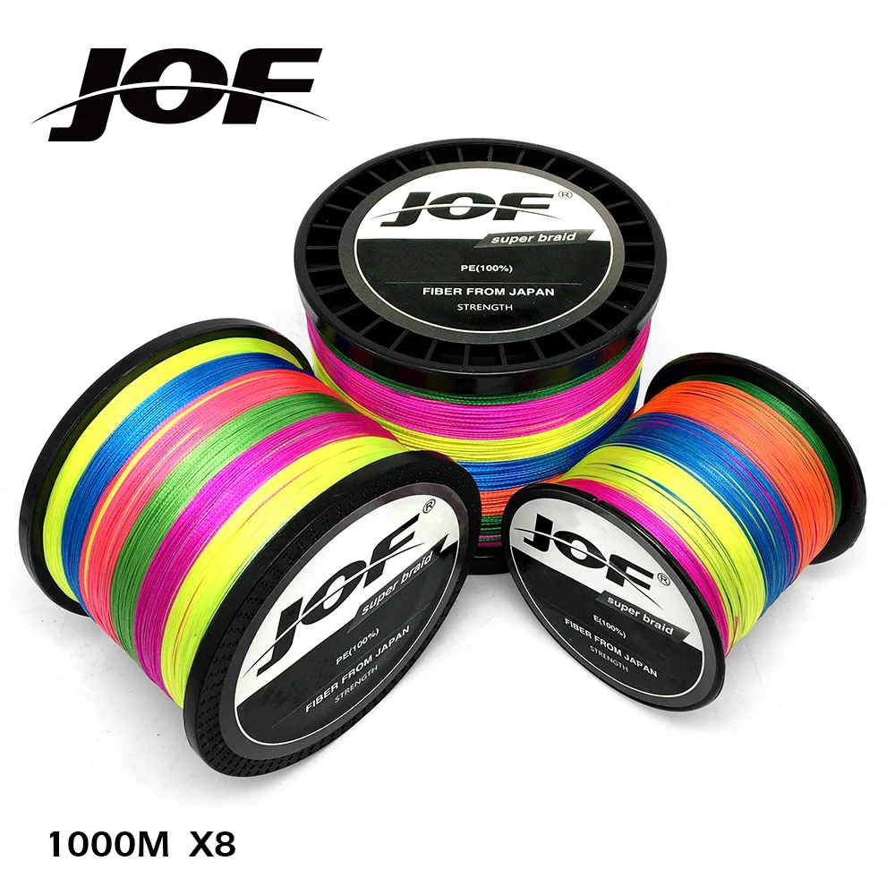 

Multicolor 8 Strands 100M 150M 300M 500M 1000M PE Braid Fishing Line Sea Saltwater Fishing Weave 100% SuperPower JOF