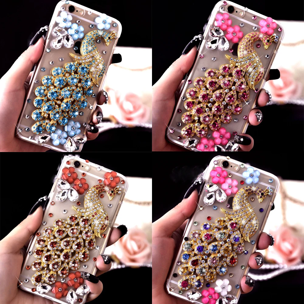 

Beautiful&Colorful case cover For iPhone 5/5S/SE ,TPU+PC Acrylic Handmad Fashion Unique Diamond Luxury Crystal Rhinestone Cover