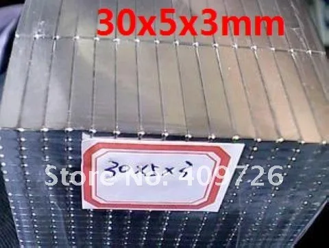 18 шт./упак. супер мощный сильным редкоземельных Блок Неодимовый магнит Неодимовый N35 Магниты 30x5x3mm