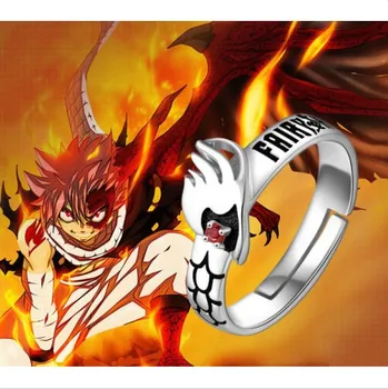 

Fairy Tail Natsu END Dragon Anime 925 Sterling Silver Adjustable Ring Cosplay