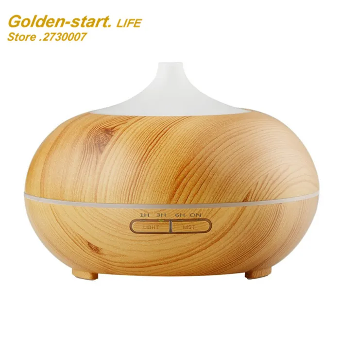 

300ml Aroma Diffuser Ultrasonic Wood Grain Air Humidifier Essential Oil Diffuser For Office Home Bedroom Study Yoga Spa