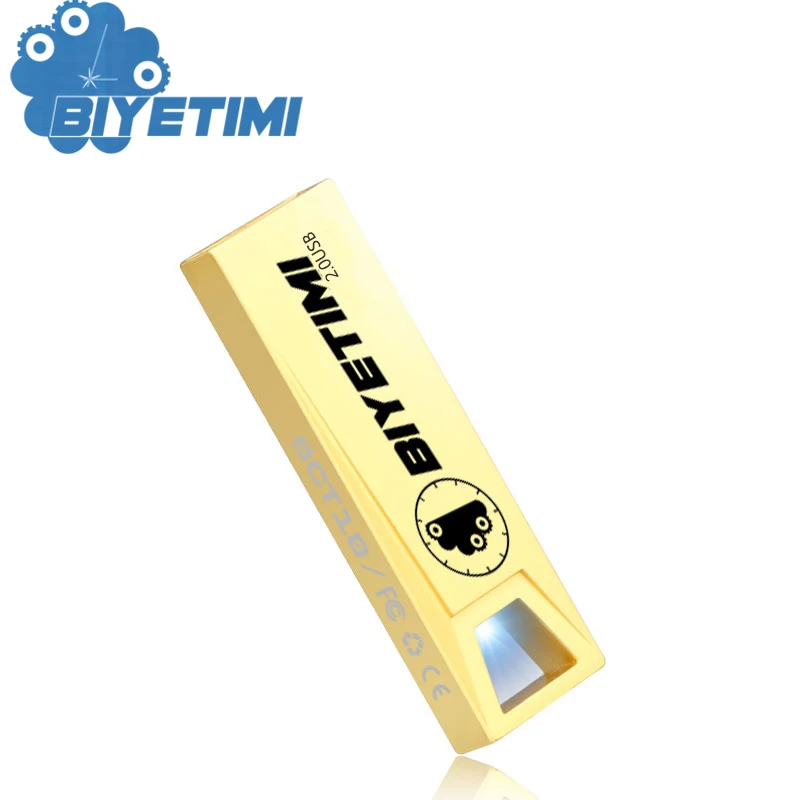 USB 2 0 Biyetimi флеш накопитель 64 ГБ 32 16 8 4 usb водонепроницаемый металлический
