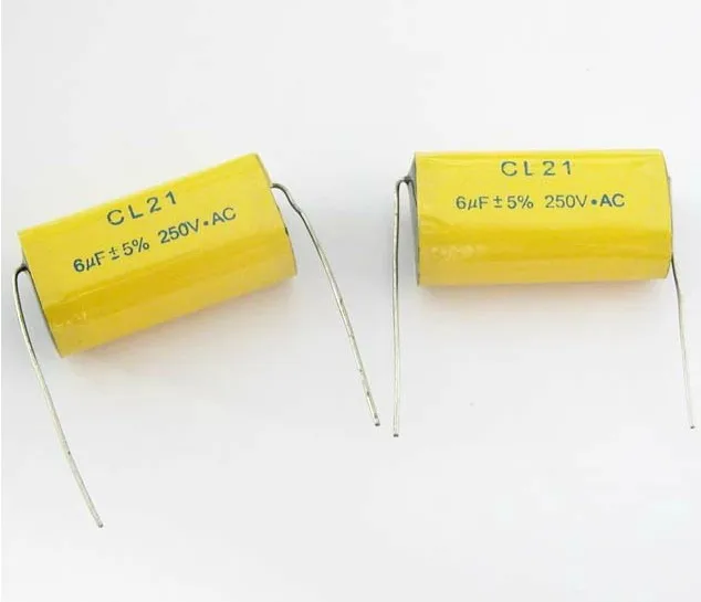 10pcs 250V 6UF Non Polar Capacitor Axial Horizontal Capacitor