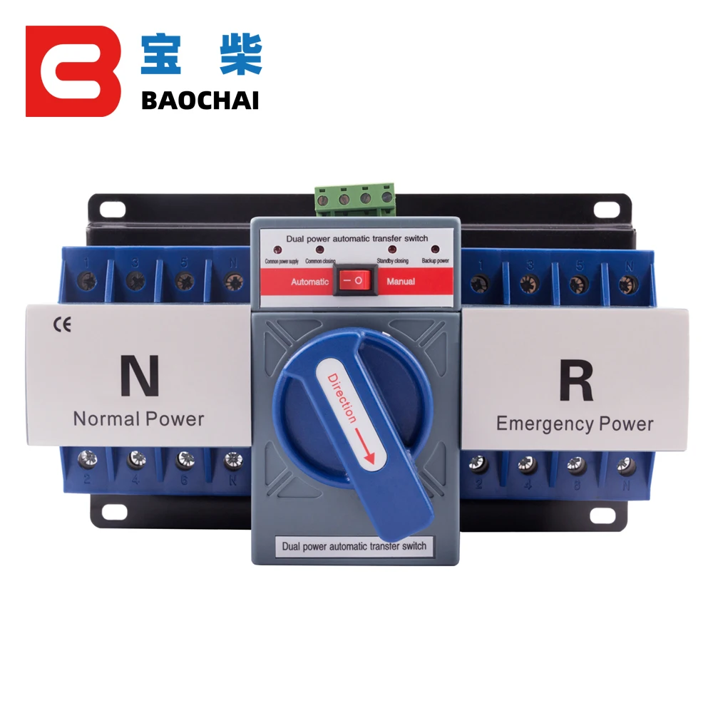 Universal 4p 63a 380v Ats Dual Power Automatic Transfer Switch