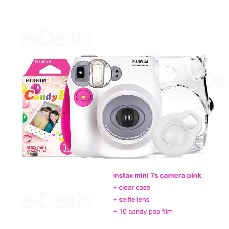 100% оригинальная фотокамера Fujifilm Instax Mini 7s набор для мгновенной фотосъемки с 10