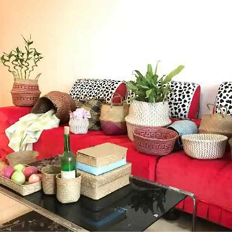 Складная корзина Seagrass для скрипки лист Растение держатель крышек посуды