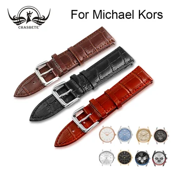 

Leather Watch Band For Michael kors 12 13 14 16 17 18 20 22 24mm Men Women Belt Wrist Strap Loop Bracelet Black White Red Brown