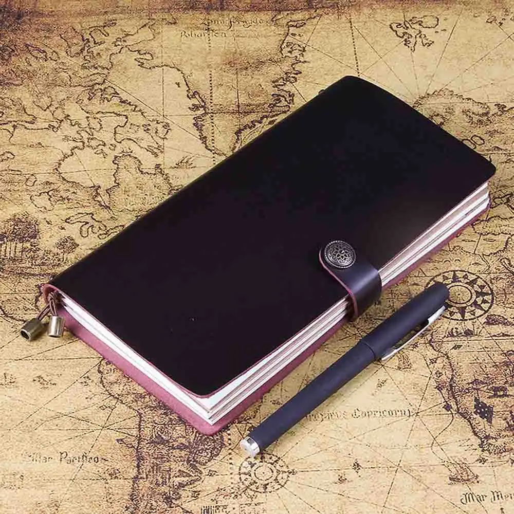 

Standard Size Genuine Leather Refillable Journal Notebook Planner Diary Business Notepad Handmade Travelers Notebook