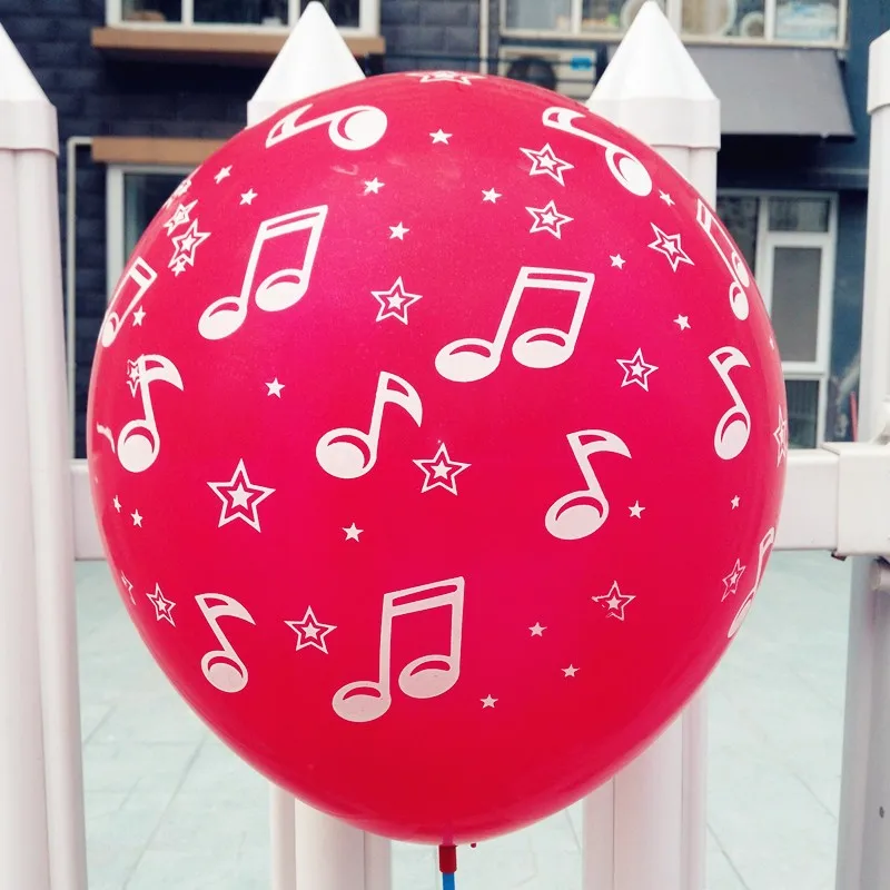 12 дюймов 100 шт 8th/16th латексные воздушные шары с музыкальными нотами для мероприятий, вечерние шары с музыкальными нотами для детской комнаты, Самоуплотняющиеся шары