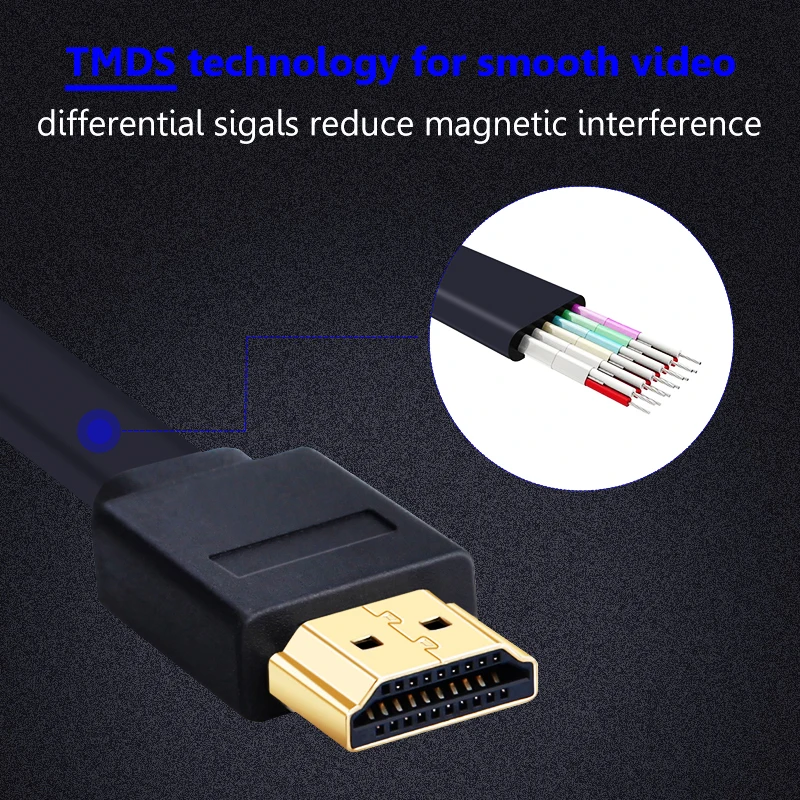 0.3-15 m عالية السرعة hdmi كابل سلك مسطح الذهب-مطلي 3D 1080 P كابل الخائن الجلاد ل محمول التلفزيون PS3 العارض الكمبيوتر كابل
