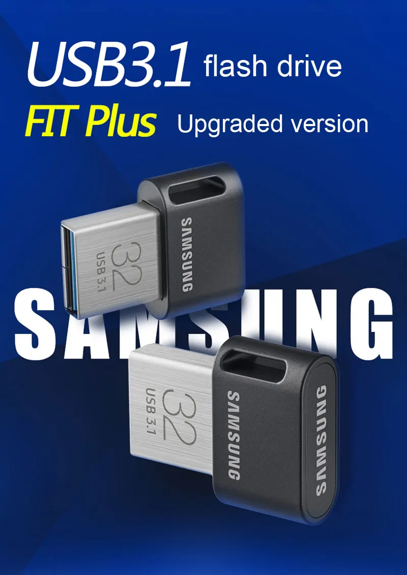SAMSUNG USB3.1 флеш-накопитель FIT плюс 128G 256G 300 МБ/с. высокое Скорость мини флеш-накопитель 32 ГБ, 64 ГБ, 200 МБ/с