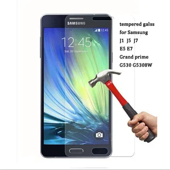 

200pcs/lot 2.5D Tempered Glass Screen Protector for Samsung Galaxy J1 J5 J7 2016 E5 E7 Grand Prime G5308W
