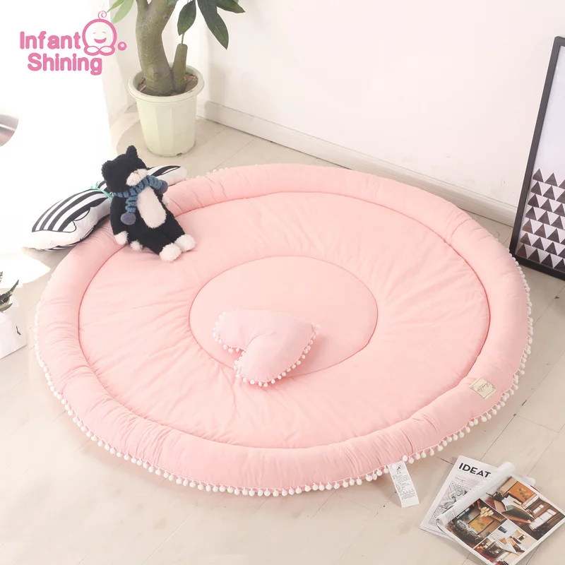 

Infant Shining Thickened Round Cushion for Children Climbing Pad Bedroom Toy Room Reading Corner Lovely Fresh And Washable Mat