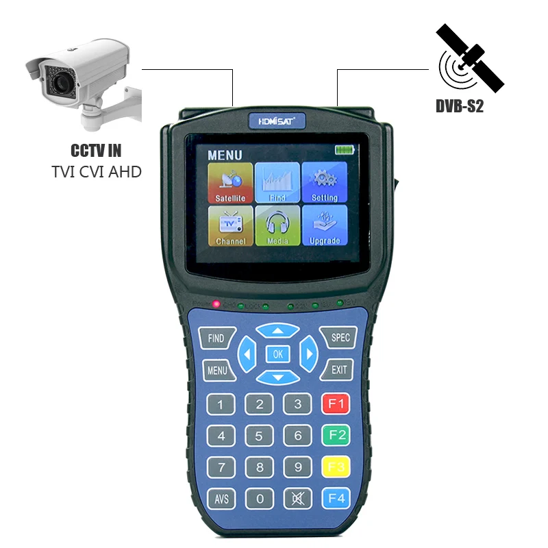 

SF-3600GC Sat finder Support DVB S/S2 CCTV Camera test AHD Satellite finder Meter 3.5''TFT LCD Screen Satfinde For Satellite TV
