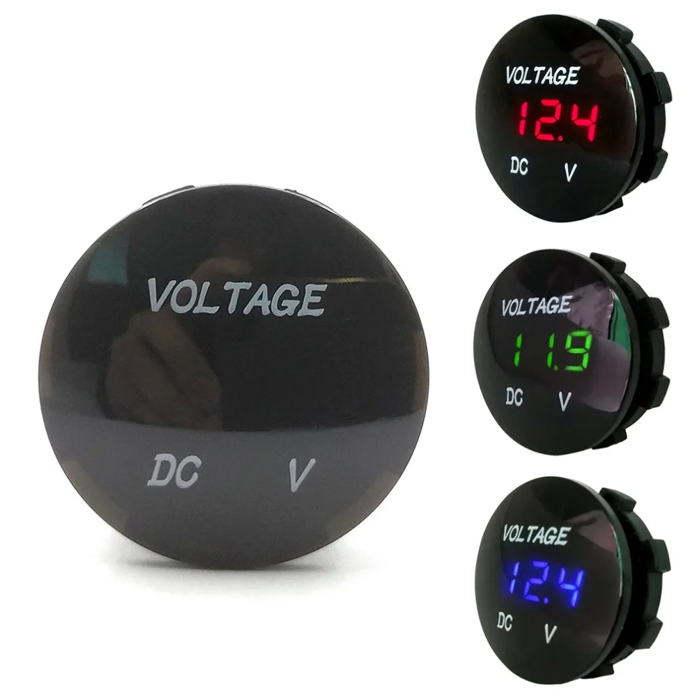 

Auto Car Motorcycle DC5V-48V LED Panel Mini Digital Volt Voltage Meter Display Voltage Meter Tester Monitor Display Voltmeter