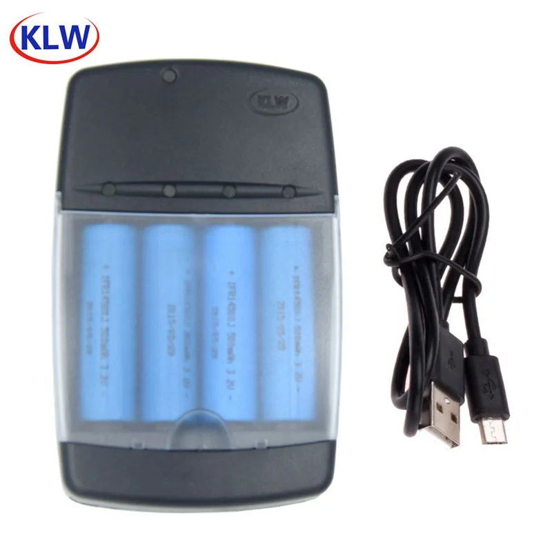 Умное зарядное устройство со светодиодной светильник кой и 4 слотами usb для 14500 10440