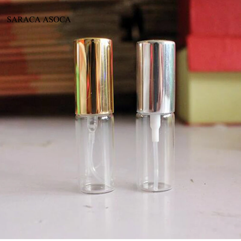 

100pcs/lot 5ml Mini glass bottle Traveler Spray Atomizer Empty Perfume Bottle
