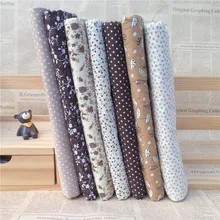 7 шт., 25X25 см, хлопковая ткань, квадраты, набор лоскутов, предварительно вырезанное одеяло, квадраты для шитья, скрапбукинга, Стёганое одеяло, узор в горошек