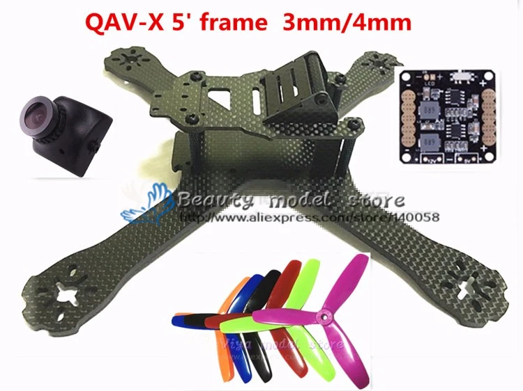 DIY FPV mini drone QAV R 5 &quotрамка в комплекте рамка из чистого углеродного волокна 3 мм/4 мм +