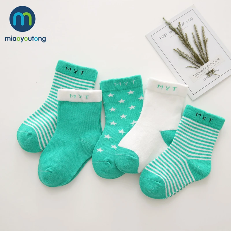 5 pair Simple geometry Safe Warm Comfort High Quality Cotton Soft Newborn Socks Kids Boy New Born Baby Girl Socks Miaoyoutong