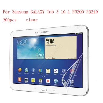 

Transparent Tablet LCD film Screen Protector for Samsung Tab 3 10.1 P5200 9H Anti-scratch without retail packing 200pcs/lot