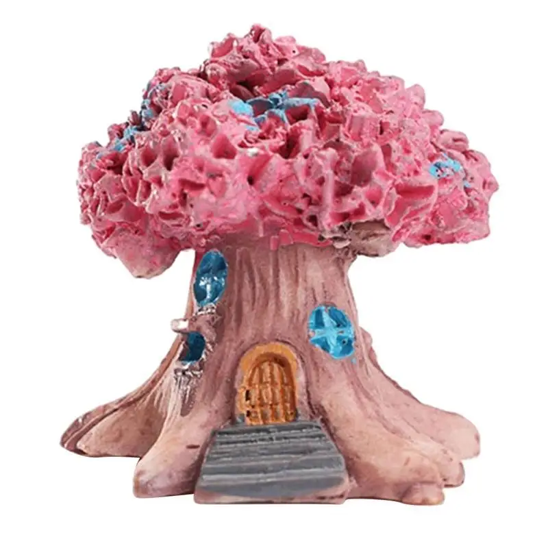 Микро-ландшафт Сделай Сам архитектурные украшения мясистые многоцветные дополнительные смолы ремесло украшения ручной работы дерево дом - Цвет: Розовый