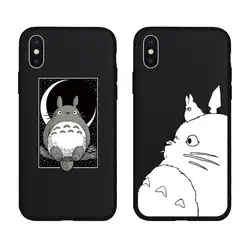 Totoro японский мультфильм милый чехол для iPhone 6 6 Plus 6s 6s Plus 7 7 Plus 8 8 Plus X Xs XR Xs Max 5 5S SE чехол для телефона Coque