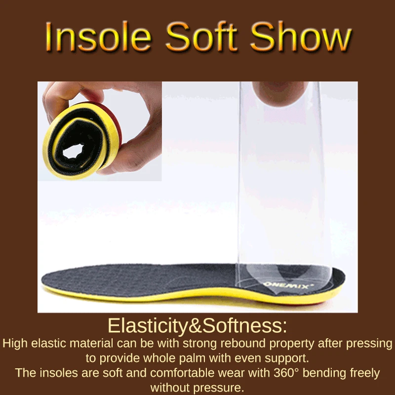  ONEMIX Men Deodorant Sneakers Insoles For Women Professional Shock Absorption Soft Absorb Sweat Sho