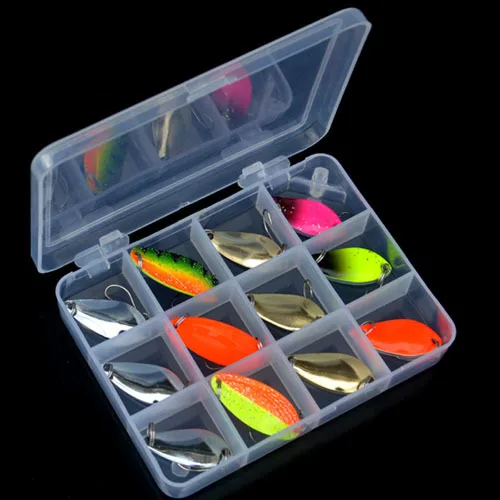 

dixiprolure 13pcs 2.5g 3.5g 4.5g 5g brass spinning spoons pesca micro metal lures area trout fishing ultralight