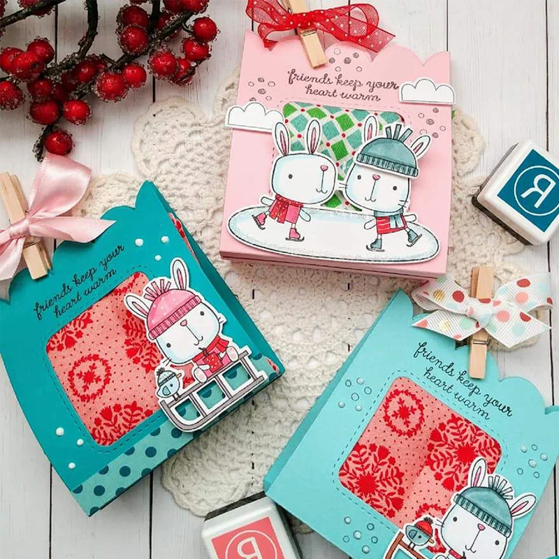 

Lace Edge Gift Bag with Tags Metal Cutting Dies For DIY Scrapbooking Embossing Paper Cards Making Decorative Crafts New 2018 Die