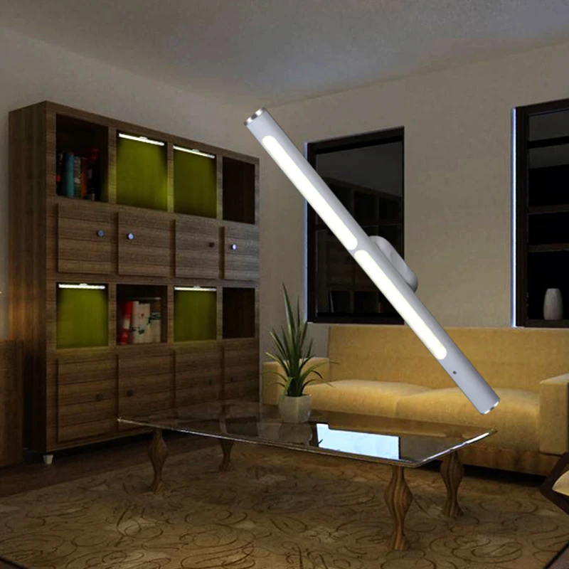 LED ضوء تحت الكابين 22 المصابيح إحساس اللمس مصباح ليد بوحدة usb قابل لإعادة الشحن مصباح الخزانة ل خزانة دولاب خزانة المطبخ ليلة ضوء