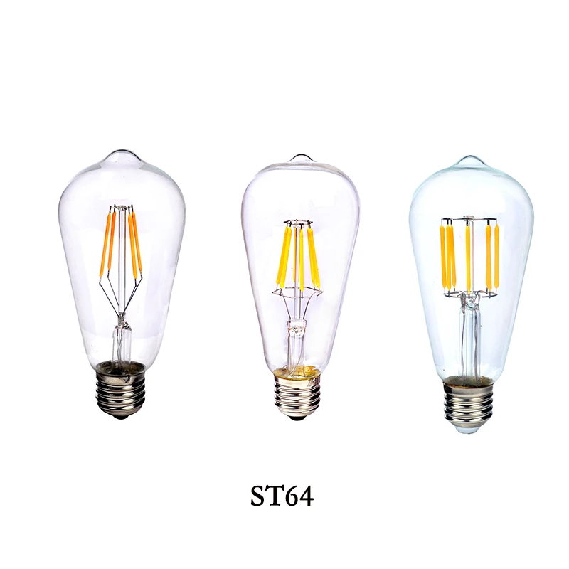 Эдисон Ретро накаливания LED E14 E27 2 Вт 4 6 8 Свеча света точечная Лампа