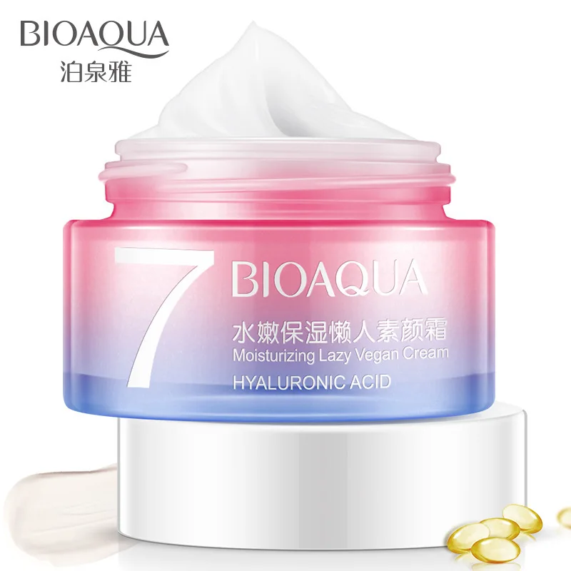 

BIOAQUA Moisturizing Lazy Vegan Cream Mention Beautiful Nourish and Concealer Makeup Whitening V7 Skin Care Whitening Cream