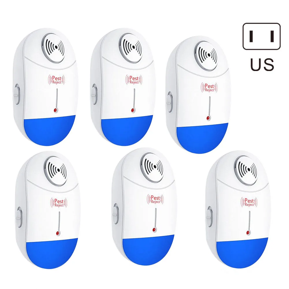 

HOT 6 Pcs/Set Ultrasonic Pest Repeller Electronic Ultrasound Spiders Mouse Roach Reject TI99
