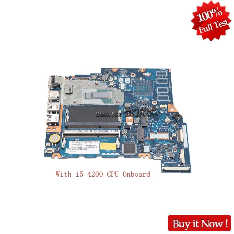 

Nokotion ZRMAA LA-A481P for Toshiba E45T E45T-A4100 K000151460 Laptop Motherboard with i5-4200 1.6Ghz CPU Onboard