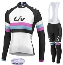 2018 Hot Liv Winter Thermal Fleece Long Sleeves Cycling Jersey Set Clothing Bike Clothes Wear MTB Bicycle Maillot Ropa Ciclismo цена 2018 Hot Liv Winter Thermal Fleece Long Sleeves Cycling Jersey Set Clothing Bike Clothes Wear MTB Bicycle Maillot Ropa Ciclismo цены онлайн